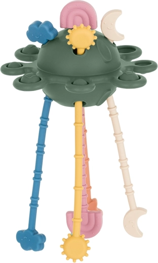 Petite&Mars siliconen sensorisch speelgoed Crazy planet misty green 10m+