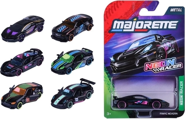 Majorette Neon Racer Premium mini-autootje 7,5 cm (1 stuk)