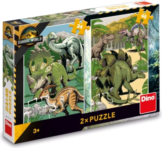Jurassic World kinderpuzzel 24 en 48 stukjes