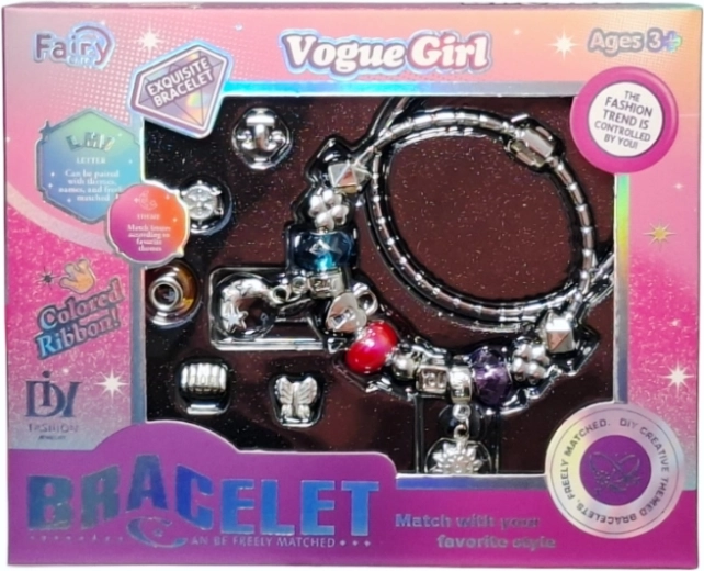 Creatieve set om een armband te maken met kralen en bedeltjes