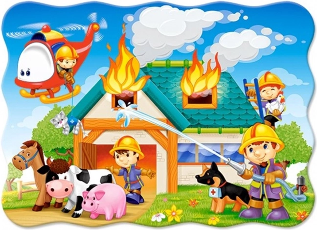Puzzel Brandweerkazerne in actie 30 stukken