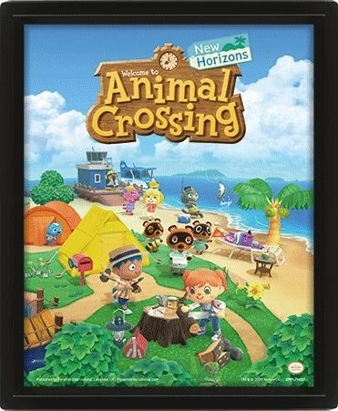 3D-beeld Animal Crossing met lenticulaire druk