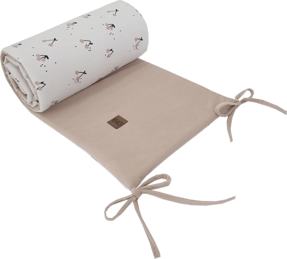 Eko bedbumper voor babybedje Cherry 180 × 35 cm