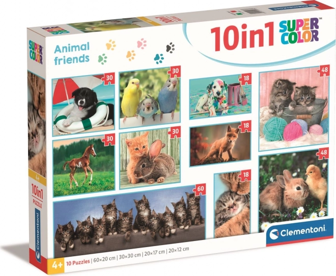 CLEMENTONI Puzzel Dierenvrienden 10-in-1