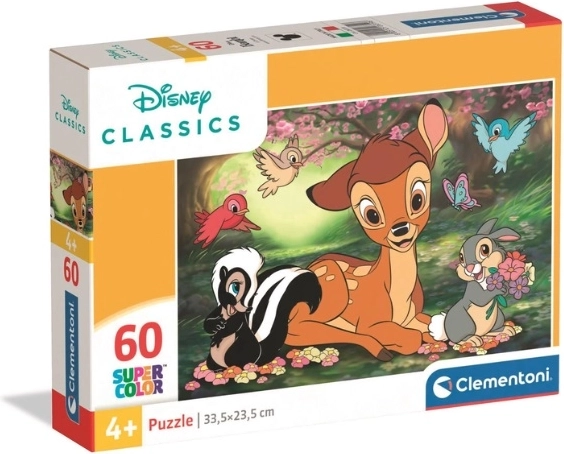 Clementoni puzzel SuperColor Bambi 60 stukjes