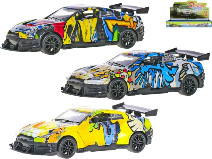 Metalen sportwagenmodel 1:36 met terugtrekmotor