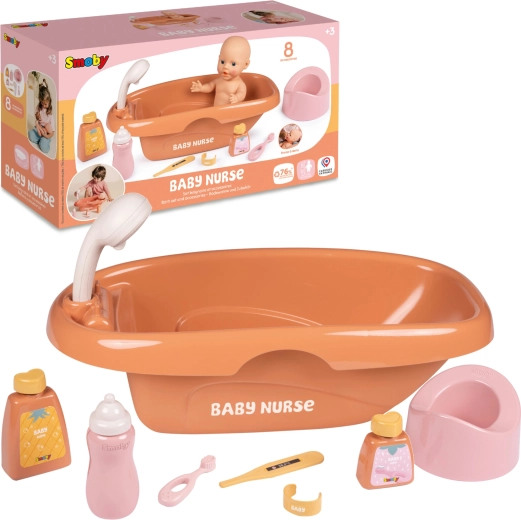 Smoby Baby Nurse bad voor poppen met accessoires