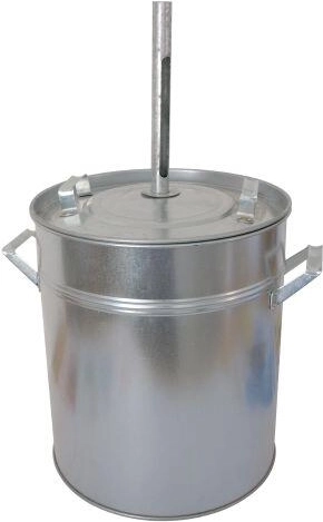 Inmaakketel 30 l van verzinkt plaatstaal met houder voor thermometer