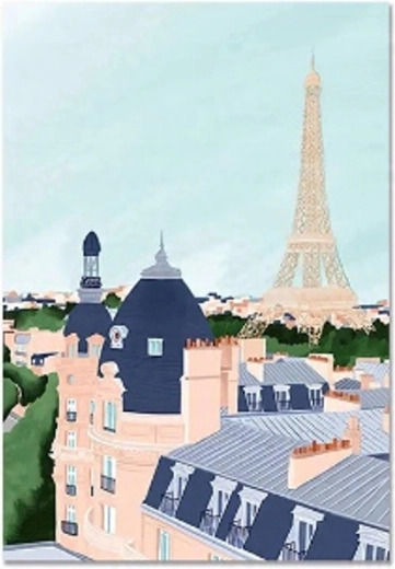 Norimpex Schilderen op nummer Eiffeltoren 40 × 50 cm