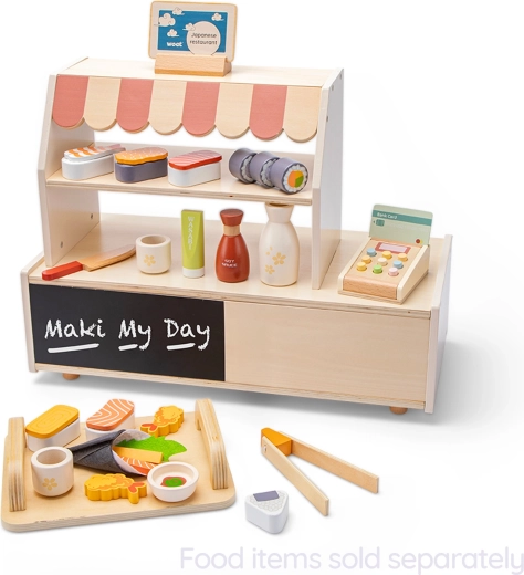 Houten kinderstandaard mini-restaurant