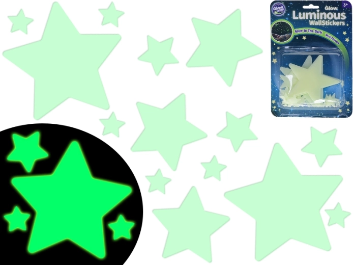 Gloeiende sterren voor de kinderkamer 28 stuks