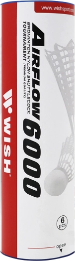 Nylon badmintonshuttles WISH S-320, 6 stuks