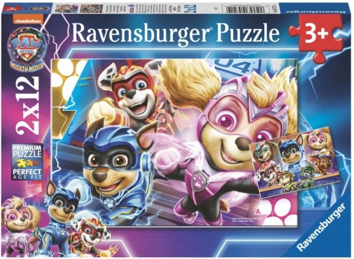 PAW Patrol - puzzel met filmthema, 2x12 stukjes