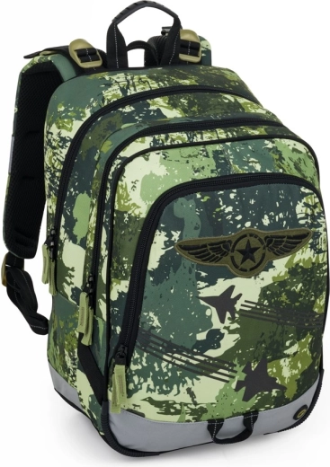 Bagmaster alfa 25 b driedelige schoolrugzak met straaljagers