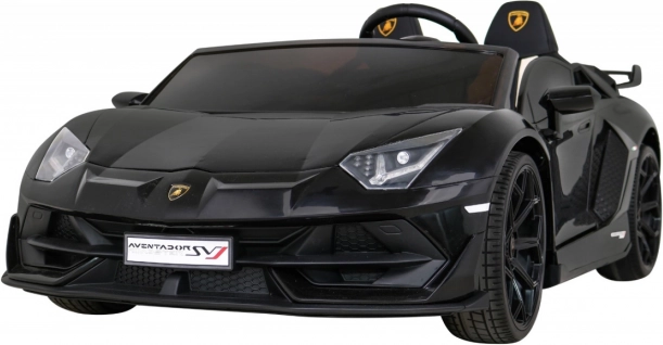 Elektrische kinderauto Lamborghini Aventador SVJ drift, voor 2 kinderen, zwart