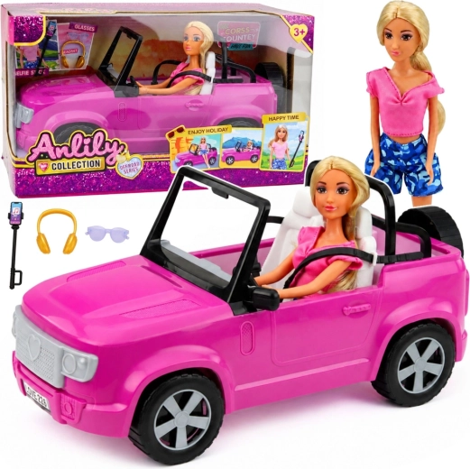 Anlily-pop in cabriolet met accessoires