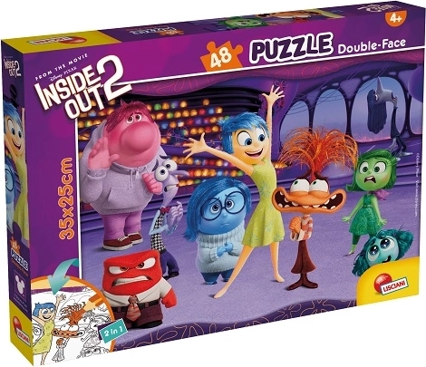 Lisciani Disney dubbelzijdige puzzel 48 stukjes Inside Out 2
