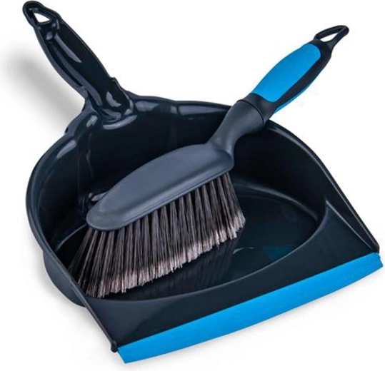 Handveger met stofpan met rubberen rand