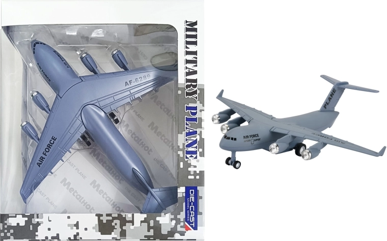 Metalen modelvliegtuig BOEING C-17 1:300 met licht en geluid