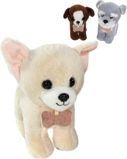 Pluchen hondje met geluid 20 cm op batterijen - 1 stuk
