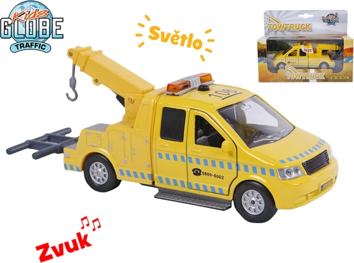 Kids Globe Traffic takelwagen met licht en geluid 16 cm