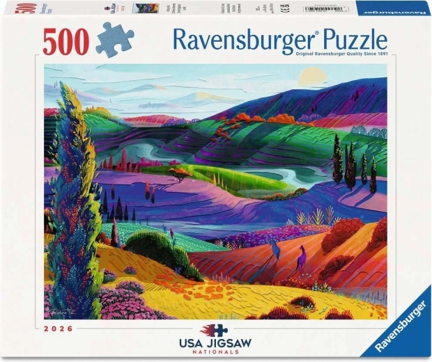 Ravensburger puzzel USA Jigsaw Nationals 2026 – Golvende heuvels (500 stukjes)