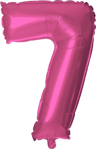 Folieballon cijfer 7 30 cm roze TORO