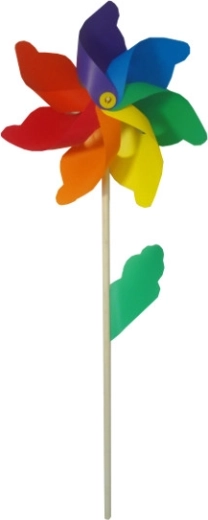 Windmolen met houten handvat 110 cm