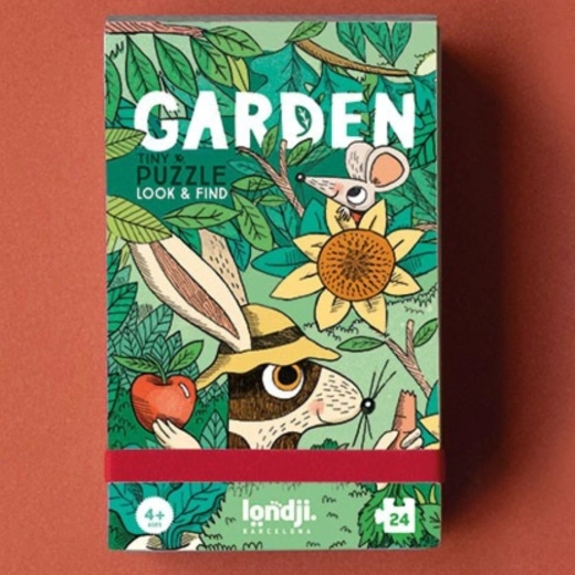 Londji tiny pocketpuzzel – dieren in de tuin, 24 stukjes