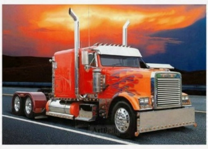 Norimpex schilderen op nummer Oranje vrachtwagen 40 × 50 cm