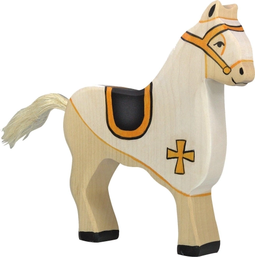 Holztiger toernooipaard, wit - 1 stuk
