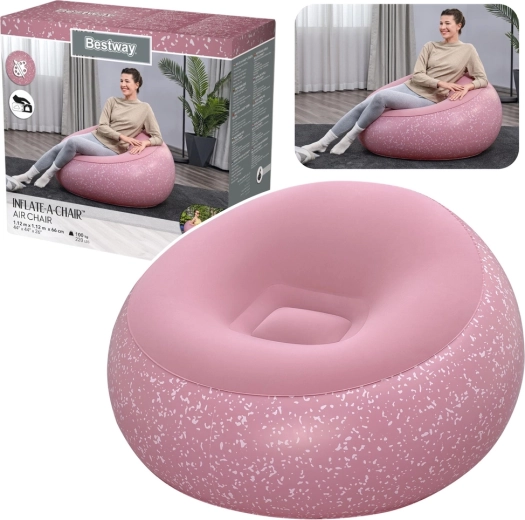 Opblaasbare fauteuil Bestway Inflate-A-Chair roze