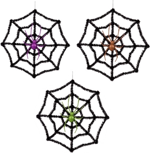 Spinnenweb met glinsterende spin