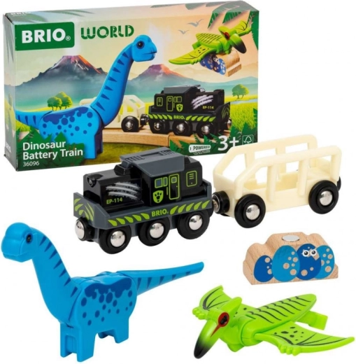 Brio batterij-aangedreven dinosaurustrein