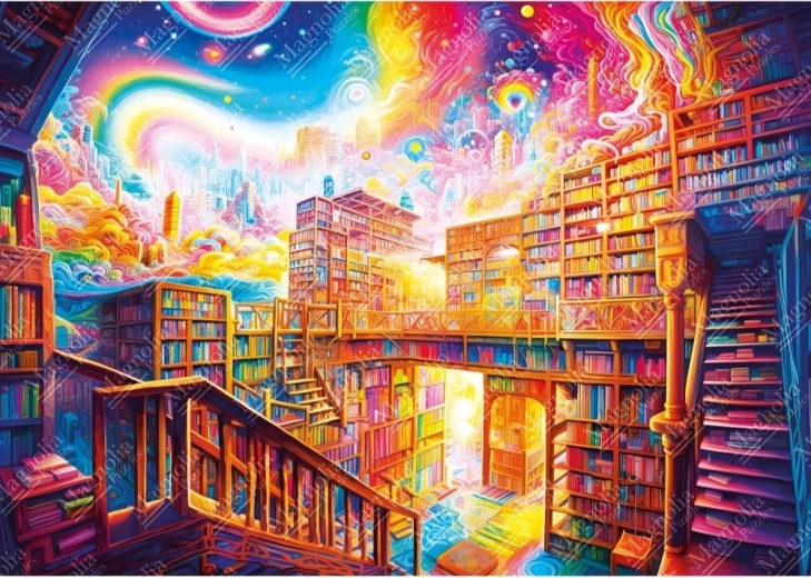 Puzzel Stad van Boeken 1000 stukjes MAGNOLIA