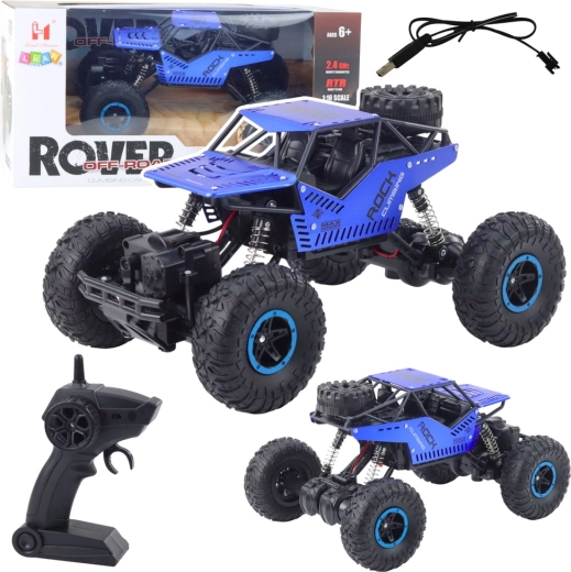 RC-terreinauto met afstandsbediening 2,4 GHz 1:16 blauw