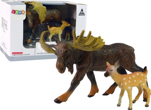 Set figuren eland en reekalf – dieren uit het bos