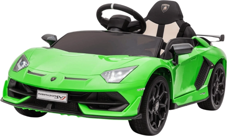 Elektrische kinderauto Lamborghini, groen, met afstandsbediening