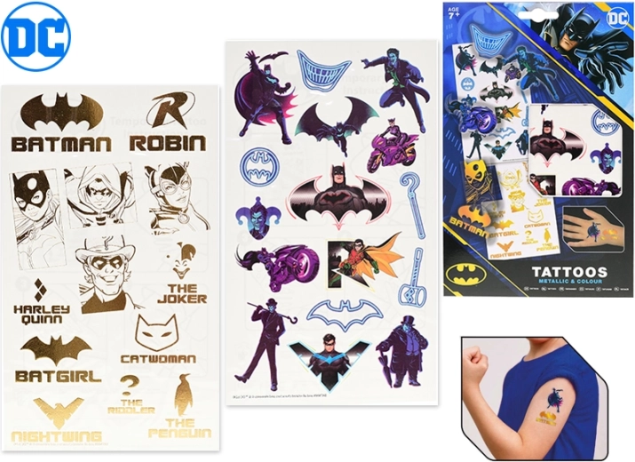 Tijdelijke tatoeages Batman vs Joker – set voor kinderen
