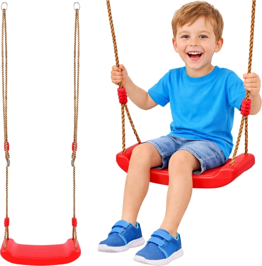 Kunststof kinderschommel KRUZZEL rood