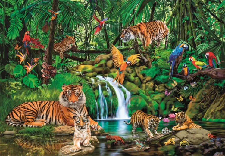 Puzzel Jungletoevluchtsoord 300 stukjes CLEMENTONI