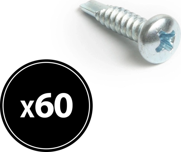 Zelfborende schroeven met verzonken kop 4,2 × 19 mm, 60 stuks