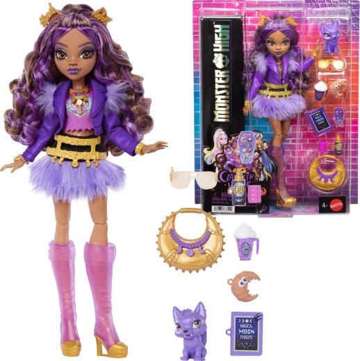 Monster High Clawdeen Wolf pop 26 cm met accessoires en huisdiertje