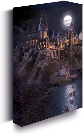 LED-verlichte afbeelding 30x40 cm, Harry Potter - Kasteel Zweinstein