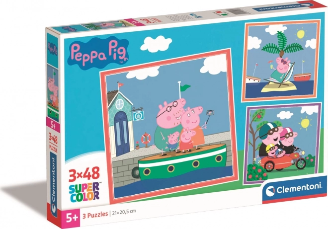 Clementoni puzzel Peppa Pig 3×48 stukjes
