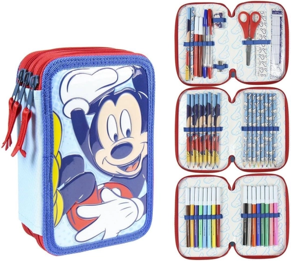 Uitgeruste driedelige etui Mickey - 1 stuk