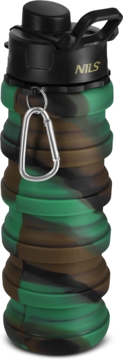 Opvouwbare siliconen fles 500 ml groen NILS Camp