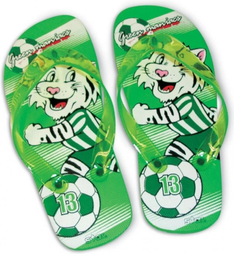 MaDe sandalen met tijger en voetbal groen