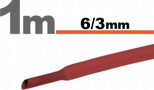 Rode krimpkous 6/3 mm