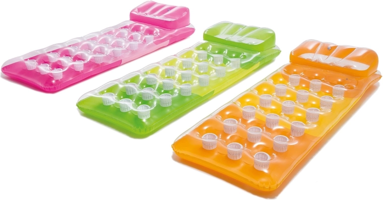 Opblaasbaar waterluchtbed 188 × 71 cm Intex – oranje